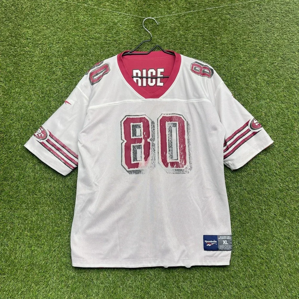 San Francisco 49ers Jersey Youth XL NFL Football Rice 80 Reebok Throwback
